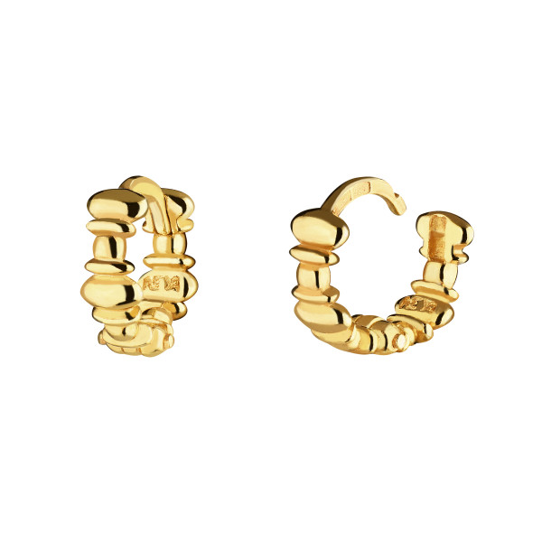 Серьги-кольца Ovals gold mini 10 мм